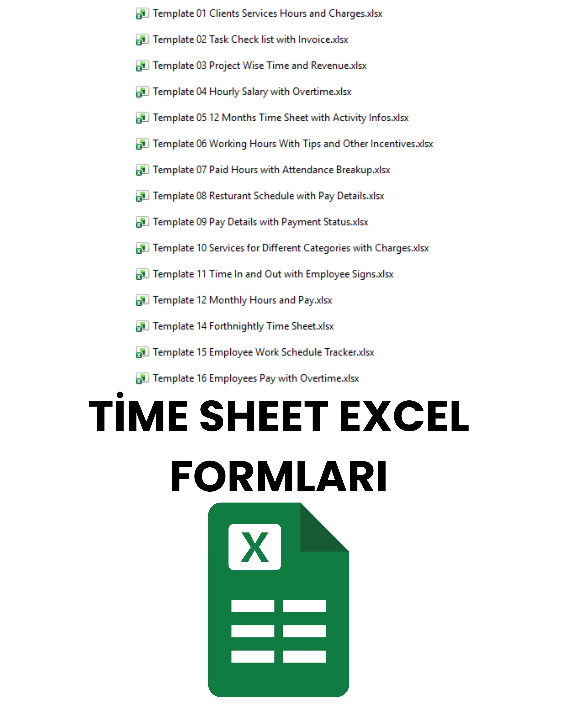 Hazır Excel Şablonları - 1